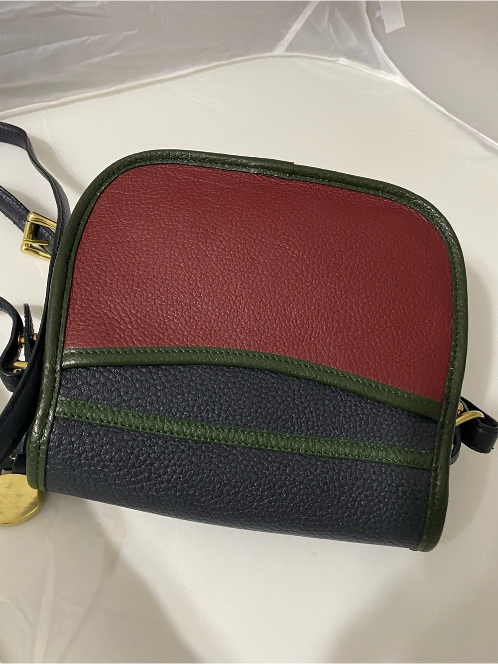 Vintage Dooney & Bourke Teton Essex Crossbody Saddle Bag AWL Leather - Picture 10 of 16